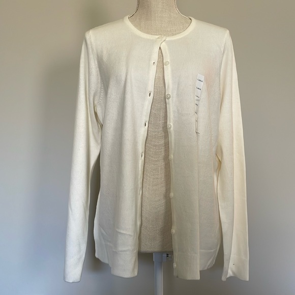 croft & barrow Sweaters - Croft & Barrow Ivory Button Front Cardigan